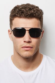 Black Square Polarised Sunglasses (T12807) | €22.50