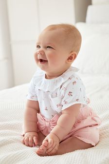 Pink Baby Jersey Romper (0mths-2yrs) (T13058) | €16.50 - €18.50