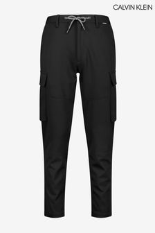 Calvin Klein Black Comfort Knit Cargo Pants (T13546) | SGD 184
