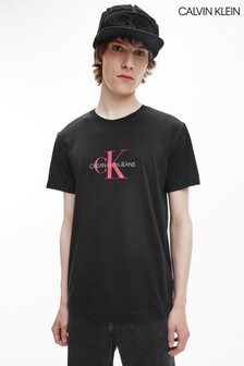 Calvin Klein Black Archival Flock T-Shirt (T13557) | ₪ 114