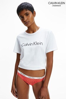 Chiloți bikini Calvin Klein Carousel roz din dantelă (T13611) | 83 LEI