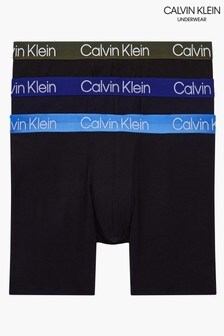 Calvin Klein Black Structure Cotton Boxer Briefs 3 Pack (T13629) | CA$114