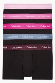 Calvin Klein Black Cotton Stretch 5 Pack Low Rise Trunk (T13634) | TRY 777