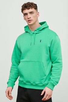 Bright Green With Stag Jersey Hoodie (T13645) | 10,230 Ft