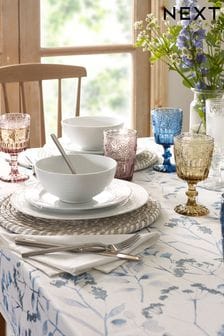 Isla Floral Blue Wipe Clean Wipe Clean Table Cloth (T13682) | 11 BD - 14.50 BD