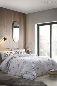 Fusion Snowy Penguin Silver Duvet Cover and Pillowcase Set (T13952) | BGN 86 - BGN 95