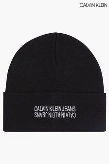 Черная шапка-бини с логотипом Calvin Klein (T13983) | 25 520 тг