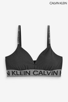 חזיית ספורט לנשים של Calvin Klein בשחור עם תמיכה נמוכה (T14182) | ‏163 ₪