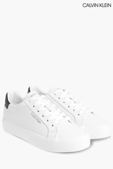 Calvin Klein White Lace-Up Trainers (T14440) | $140 - $297