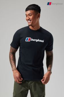 חולצת טי מבד אורגני עם לוגו גדול בצבע שחור של Berghaus (T14584) | ‏116 ₪