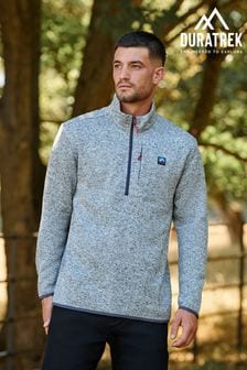 Grey Zip Neck Duratrek Knitted Fleece (T14792) | SGD 48