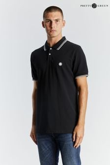 Schwarz - Pretty Herren Barton Polo-Shirt mit Kontraststreifen, Grün (T15099) | 46 €