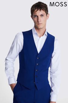 MOSS Tailored Fit Royal Blue Suit: Waistcoat (T15237) | LEI 477