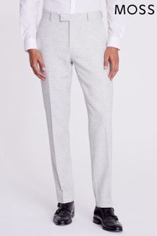 MOSS Slim Fit Grey Donegal Suit: Trousers (T15243) | kr1,168