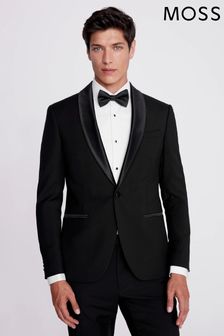 Moss Bros Slim Fit Black Tuxedo Suit: Jacket (T15265) | ￥20,040