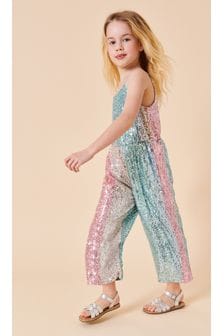 Pastellfarben und Regenbogen - Pailletten-Jumpsuit (3-16yrs) (T15644) | 25 € - 29 €