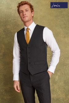 Joules Charcoal Grey Wool Slim Fit Suit Waistcoat (T15856) | €47