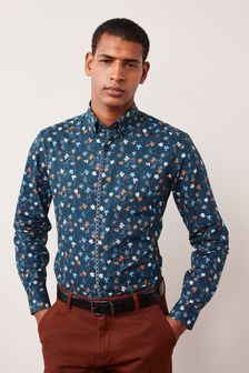 Классический крой, прямые манжеты - Рубашка с принтом (T16044) | €14