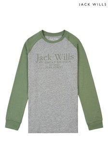 Jack Wills Langarm-T-Shirt, Grau (T16068) | 15 € - 19 €