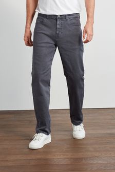 Grey Straight Fit Essential Stretch Jeans (T16143) | €31