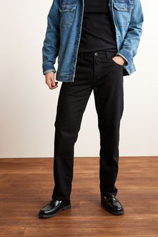 Rigid Black Straight Fit Cotton Jeans (T16146) | kr231