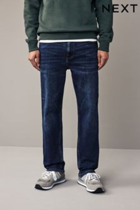 Bleu - Jeans coupe droite stretch indispensable Next (T16148) | €26