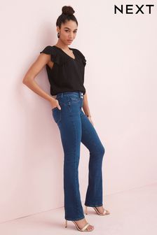 Denim Dark Blue Greencast Lift, Slim And Shape Bootcut Jeans (T16185) | $96
