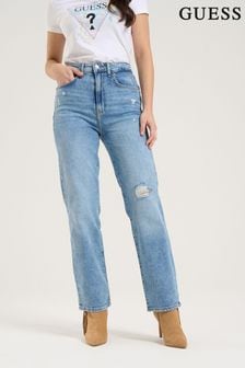 Guess Blue Melrose High Rise Straight Leg Jeans (T16580) | $173