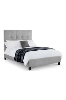 Julian Bowen Grey Sorrento High Headboard Bed (T16586) | CA$1,227 - CA$1,455