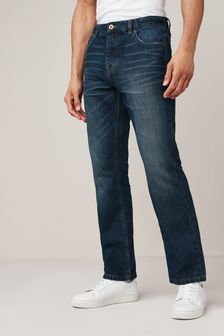 Mid Blue Bootcut Fit Cotton Jeans (T16672) | ₪ 64
