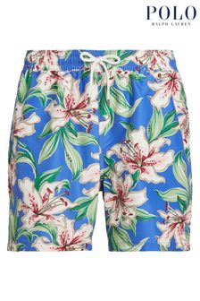 Polo Ralph Lauren Green Seaside Lily Print Traveller Swim Shorts (T18364) | €101