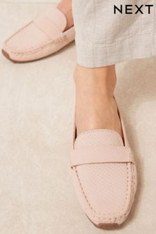 Blush Pink Snake Regular/Wide Fit Forever Comfort® Leather Driver Shoes (T18839) | 28 €