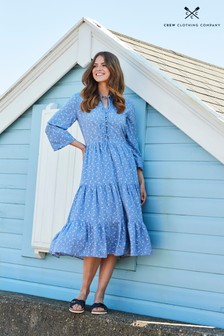 Crew Clothing Company Blue Ingles Dress (T19110) | AED416