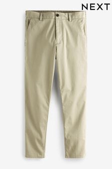 Grège - Pantalons chino extensible à taille élastiquée (T19119) | €20