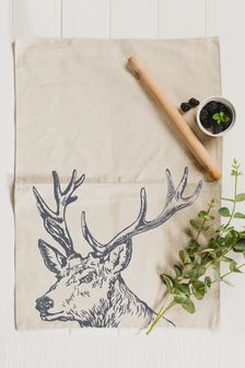The Linen Table Natural Stag Linen Tea Towels (T19250) | €22