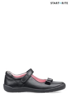 Start-Rite Giggle Black School Shoes Standard Fit (T19759) | €25