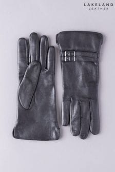 Schwarz - Lakeland Leather Lederhandschuhe mit zwei Schnallenriemen (T20081) | 47 €