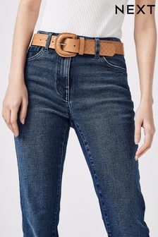 Tan Brown Weave Covered Buckle Belt (T20200) | $22