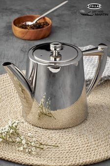 Stellar Silver Art Deco 6 Cup Teapot (T20334) | LEI 418