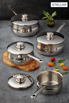 Stellar Silver 1000 4 Piece Saucepan Set (T20343) | €179