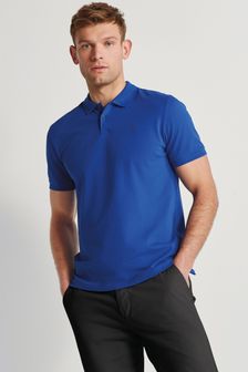 Cobalt Blue Pique Polo Shirt (T20507) | $31