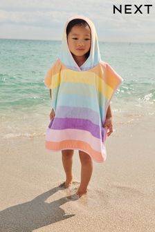Gemustertes Frottee-Strandkleid Mädchen Boden Mode Mädchen Kleidung Kleider Strandkleider 