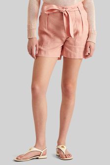 Lauren Ralph Lauren Daviana Tie Waist Linen Shorts (T21547) | €49