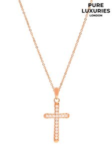 Pure Luxuries London Cordoba Cross Pendant Necklace