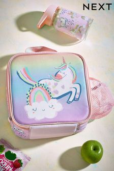 Multi Unicorns Lunch Bag and Water Bottle