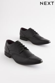 Black Wide Fit Brogue Shoes (T22368) | 45 €