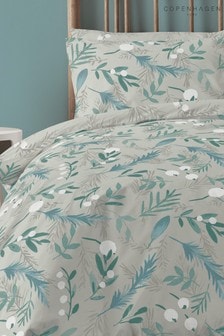 Copenhagen Home Silver Mistletoe Duvet Cover and Pillowcase Set (T22485) | KRW24,600 - KRW41,100