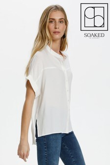 Soaked In Luxury White Helia Shirt (T22543) | ₪ 233