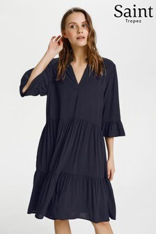 Saint Tropez Blue Edasz Solid Dress (T22651) | $82