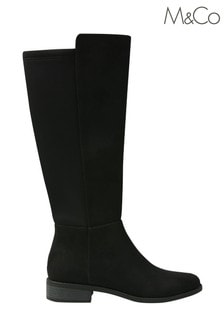 M&Co Black Knee High Flat Boots (T22671) | ₪ 186